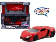 1/55 Jada Fast & Furious Lykan Hypersport BUILD N COLLECT Model Kit Red 31289