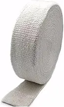 Ceramic Fiber Aluminum Silicate Tape - 5mm Thick High Temp Gasket, 1260°C Fireproof Insulation for Kilns, Boilers, Pipes (1m/3.28ft)(Width 80mm)