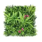 20"x20" Artificial Faux 3D Mix Leaf Privacy Fence Screen Decor Panel Hedge V12
