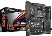 GIGABYTE B550 AORUS Elite AX V3 Motherboard, Supports AMD AM4 Ryzen 5000 Processors, ATX, DDR4, Dual M.2, SATA 6Gb/s, 2.4/5 GHz Dual-Band, 2.5 GbE LAN, PCIe 4.0
