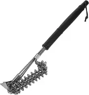 Sosoport Heavy Duty BBQ Grill Cleaner Brush Multi Use Grilling Tool for Outdoor Grills Compact Portable Design with Scraper for Stoves and Ovens Effortless Cleaning