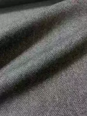 1 yds Maharam Beck Zeitgeist Charcoal Gray Woven Wool Upholstery Fabric - CF