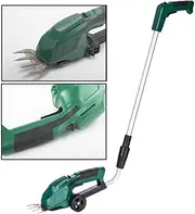 2 in 1 Cordless Grass and Hedge Trimmer 7.2V, 2 Interchangeable Blades, Battery Powered Lightweight Electric Trimmer, Telescopic Handle