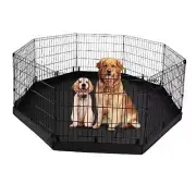 Dog Playpen - Metal Foldable Dog Exercise Pen, Pet Fence Puppy Crate Kennel