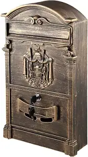 Wall Mount Locking Mailbox Vintage Metal Large Capacity Security Mail Post Box