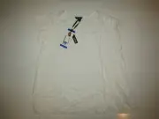 David Bitton BUFFALO Womens Ivory White V-Neck Shirt S Small S/S Blouse NWT