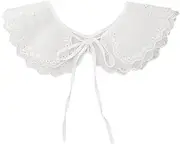 [Elerevyo] Detachable Fake Collar, Rhinestone Little Shawl Mini Cape Choker Necklace False Peter Pan Collar for Women Blouse