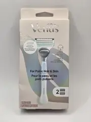 Venus for Pubic Hair & Skin Women's Razor + 2 Razor Blade Refills