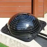 Solar Dome Swimming Pool Heaters, Solar Pool Heater, for Above Ground Pool, Inground Pool Warmer Equipment W/Hose Connector for Home Outdoor
