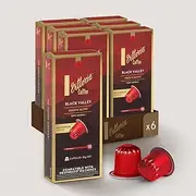 Vittoria Coffee Black Valley 100% Arabica Nespresso Compatible Aluminium Capsules 52 g (6 Packs x 10 Pods)