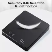 Digital Coffee Scale with Timer LED USB Rechargeable 3Kg/0.1g Precision