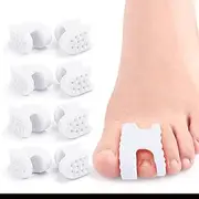 Toe Separators, Gel Toe Spacers Bunion Corrector for Feet Women &Men, Soft Flared Toe Spreader Hammer Toe Straightener Upgrade 8 Pieces