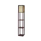 Floor Lamp Led Storage Shelf Brown