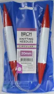 Birch Circular Knitting Needle, 80cm, 20mm Jumbo