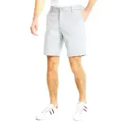 Nautica Men's Classic Fit Flat Front Stretch Solid, True Quarry, 36W