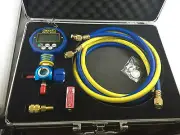 NEW DIGITAL SINGLE MANIFOLD & TEMPERATURE GAUGE SET WK-6881L SIGHT GLASS