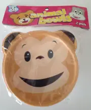 Bradshaw Animal Food Storage Bowls/Containers - 2 pack - Monkey - NEW