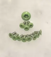 Zombie Green Screws For Ontario Rat 2 Knife Pivot, Scale and Pocket Clip 12pcs