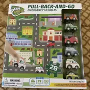 Play Right Pull Back and Go 6 Emergency Vehicles. Activity Play Set. BRAND NEW