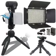 Sennheiser Professional MKE 200 Mobile Kit + LED Light Essential Vlogging Kit