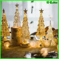 在飛比找蝦皮購物優惠-聖誕樹燈聖誕小夜燈 玻璃聖誕樹造型燈 燈飾 房間裝飾燈 背景