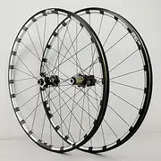 Wheels MTB Wheelset 26'' 27.5'' 29'' Thru Axle Bearing Hub Mountain Bikes Aluminium Alloy Rims Disc Brake 24H Cassette 7-12 Speed (Color : Black, Size : 27.5inch)
