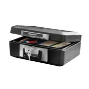Fireproof Safe Box with Key Lock for Money Jewelry Documents 0.25 Cu Ft