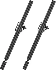 2 in 1 Speaker Pole for Subwoofer with Height Adjustable Subwoofer Pole Mount Fits M20 Speaker Pole Mounts and 35mm Mounts Speakers Extender with M20 to 35mm Adapter Load Capacity 121LBS, 2 Pack