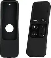 Remote Control Case for Apple TV 4K, Silicone Remote Case for Apple TV 4K. Generation Siri Remote Control - Non-Slip, Slim Fit, Durable, Shock Absorption (Black)