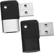 USB Elbow Converters Type-c Adapter 2 Pack 90 Degrees Right Angle Converter for Phone Laptop Tablet