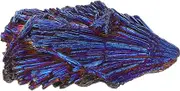 WESIEVYA Peacock Crystal Metal Flakes for Car Paint Bismuth Natural Black Tourmaline Electroplating Black Flame Raw Stone Crystal Cluster
