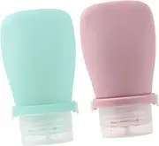 LOLIPPYY 2Pcs Leakproof Travel Bottles Convenient Toiletry Containers for Shampoo Lotion and Cosmetics Portable Durable for Travel and Business Trips