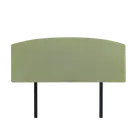 Linen Fabric Double Bed Curved Headboard Bedhead Olive Green Palermo