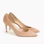 NIB $218 J.Crew Women's 7M Lucie Suede D'Orsay Pumps Heels Ashen Brown Shoes