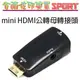 [佐印興業] mini HDMI to VGA 轉換器 迷你 視頻轉換線 公轉母 mini HDMI轉VGA轉接線 VGA轉換器