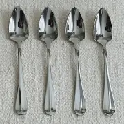 NEW Set of 4 Deluxe Polished QUALITY Stainless Steel Grapefruit Spoons by Norpro