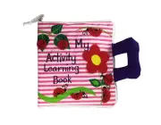 My Activity Learning Cloth Book - Stripe Pink