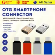 USB Male to USB C Type C Female iPhone Charging Port Adapter Fast Converter OTG