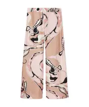 PUCCI Wide Leg Patterned Pants IT42 Nude