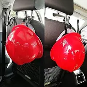 Flexible Over The Seat Hard Hat Rack Holder Hard hat Accessory for Vehicle Truck Car - Adjustable Headrest Hooks - Portable Hard Hat Hanger - 2 Pack - No Hard Hat