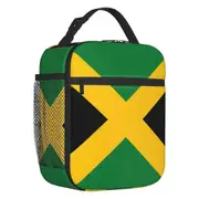 i2613 Jamaican Flag Insulated Lunch Tote Bag Patriotism Resuable Cooler Thermal Bento Box Kids School Children swg3845