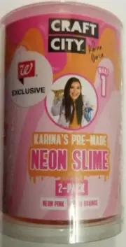 Karinas Pre-Made Neon Slime 2 pack with Both Neon Pink & Neon Orange Brand New