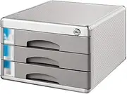 Desktop File Cabinet 3 Layer Lock Data Storage Cabinet Drawer Office Furniture for Small Spaces Secure File Management Cabinet for Home or Office Use