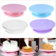 Plastic Cake Plate Turntable Rotating Anti-skid Round Cake Stand Cake Decorating