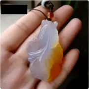 Natural Agate Chalcedony Goldfish Pendant Hand Carved Chalcedony Goldfish Luck C
