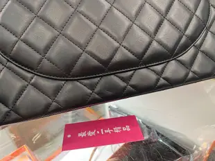 ☆最愛二手精品☆ CHANEL MAXI JUMBO COCO 33 香奈兒黑色羊皮金鍊釦式翻蓋肩背包 33cm A58601 XG6302