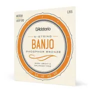 D'Addario EJ55 Medium Phosphor Bronze 5-String Banjo Strings (10-23 Gauge)