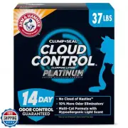 ARM and HAMMER Cloud Control Platinum Clumping Cat Litter, 37 lb