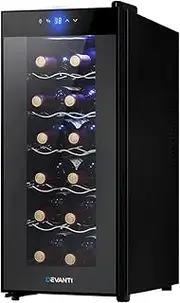 Devanti Wine Cooler Mini Fridge Organiser Compressor Fridges Tools & Gadgets Rack 12 Bottles