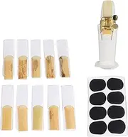 Alto Saxophone Mouthpiece Kit Professional Sax Mouthpiece Set Reed Pads Wind Instrument Accessories for Beginners and Intermediate Players